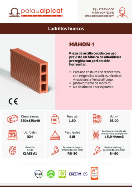 Hoja técnica Mahón 4