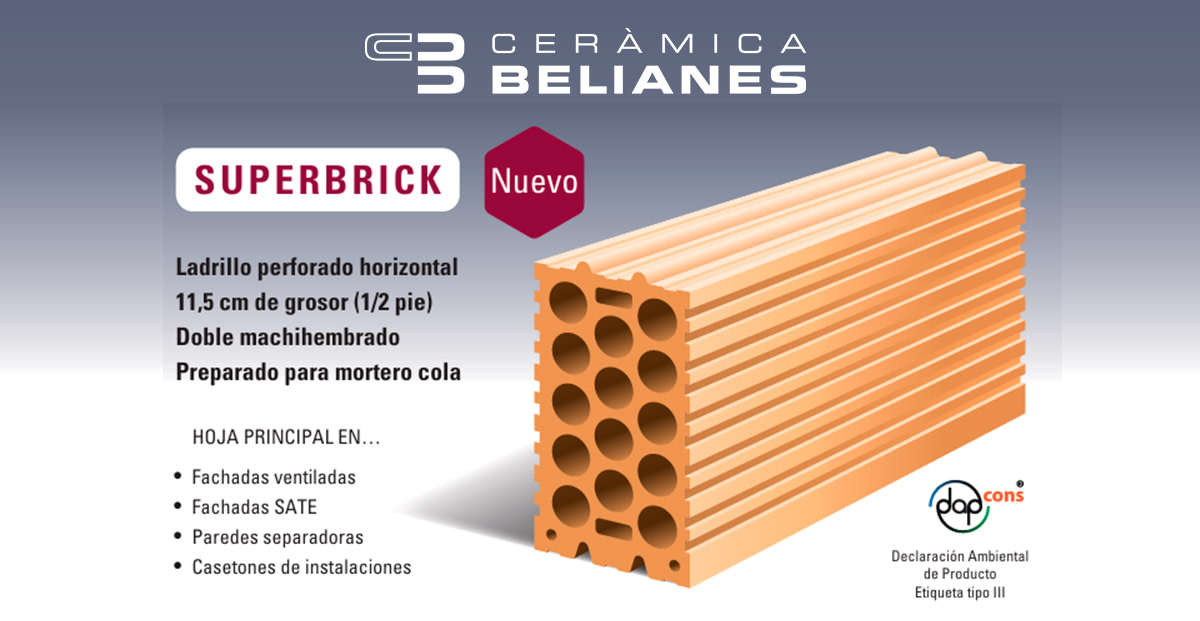 Ceràmica Belianes presenta el SUPERBRICK en BIMObject, la mayor plataforma de contenido BIM del mundo