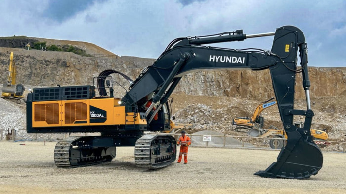 La excavadora Hyundai HX1000AL llega a la Feria Hillhead Show 2024
