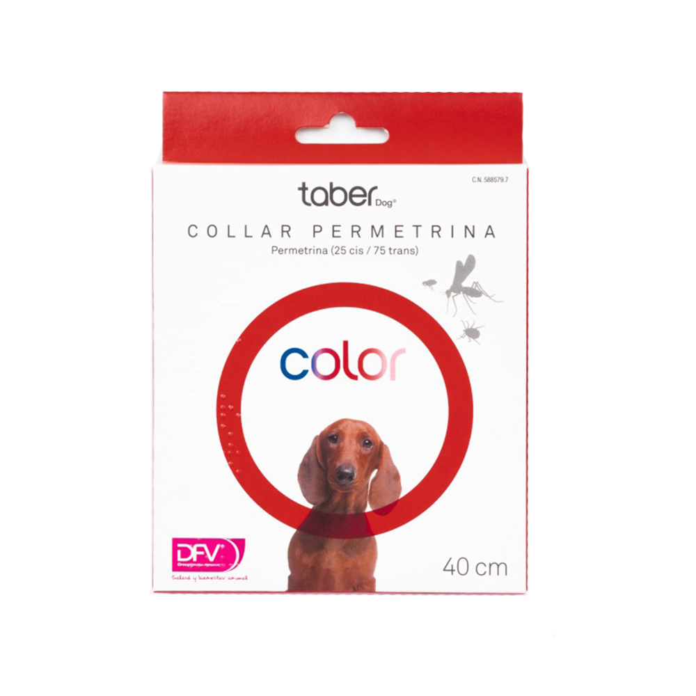 pasos taller Con Comprar Taberdog collar permetrina antiparasitario rojo perros | Forrajes  Cominter S.L.
