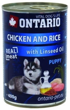 ONTARIO PUPPY CHICKEN, RICE, LINSEED OIL