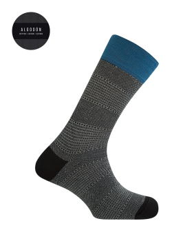 Calcetines cortos de algodón - diseño picado negro