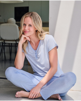 MASSANA pijama manga corta y pantalón largo mujer