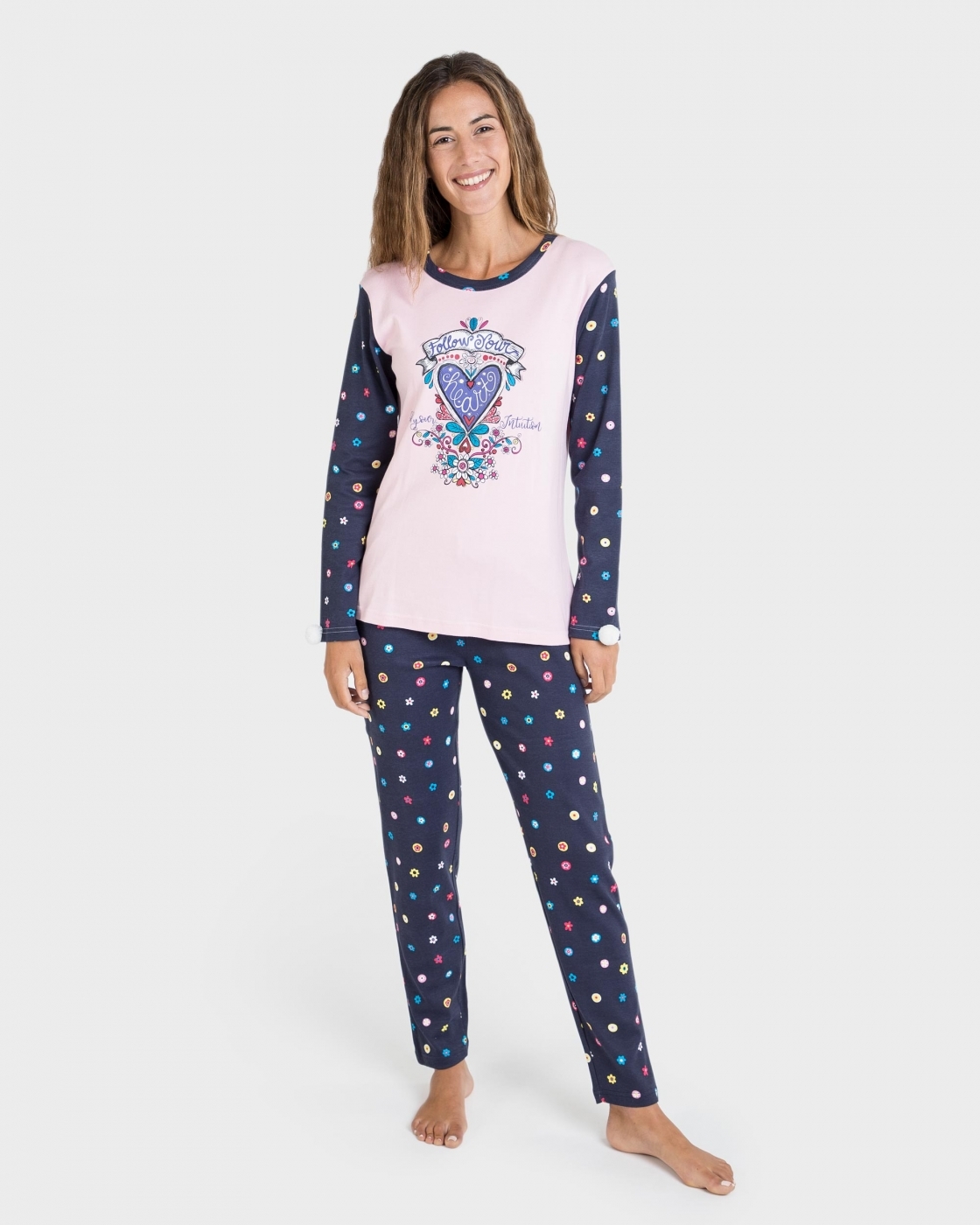 Pijama mujer microestampado