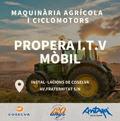 PRÓXIMA I.T.V. MÓVIL MAQUINARIA AGRÍCOLA Y CICLOMOTORES 2021