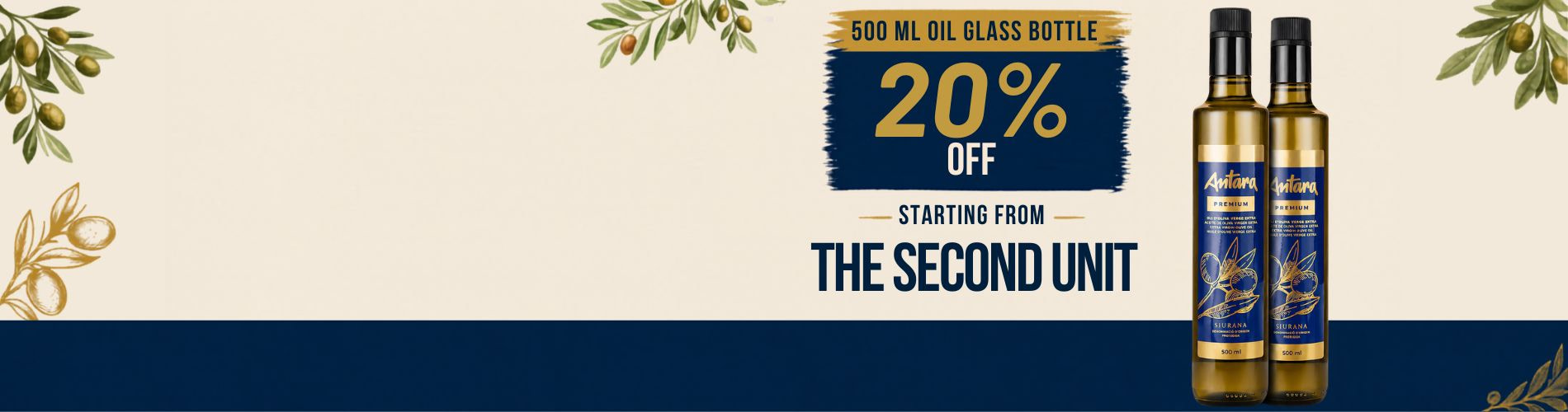 Promo 500 ml glass bottle oil