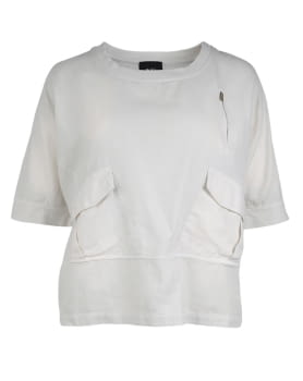 Blusa crema con bolsillos Yui