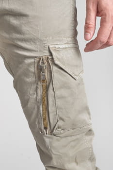 Pantalón cargo Alban Tostado - 3