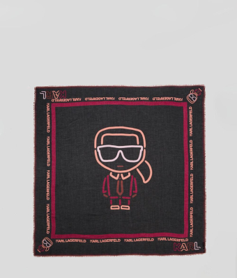 KARL LAGERFELD Pañuelo cuadrado negro Karl Biarritz - 2