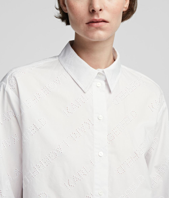 KARL LAGERFELD Camisa oversize tipo túnica con logotipo de Karl - 4