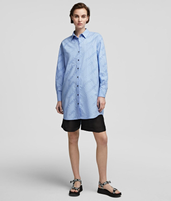 KARL LAGERFELD Camisa oversize tipo túnica con logotipo de Karl - 5
