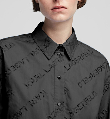 KARL LAGERFELD Camisa oversize tipo túnica con logotipo de Karl - 9