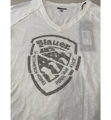 BLAUER Camiseta manga corta con logo en strass - 2
