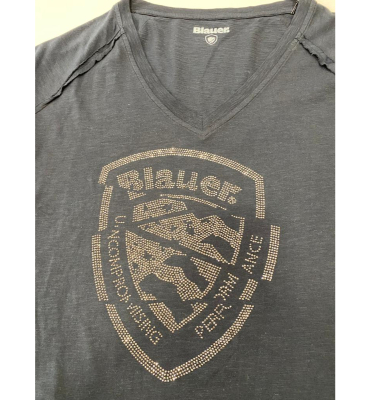 BLAUER Camiseta manga corta con logo en strass - 3