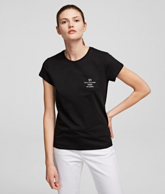 KARL LAGERFELD Camiseta con bolsillo y logotipo rue St-Guillaume - 2