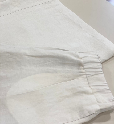 ALYSI Pantalón de lino color crudo - 2