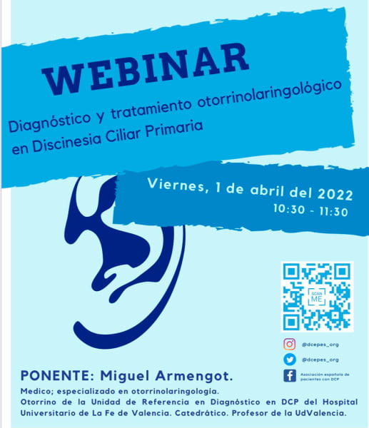 Webinar Diagnóstico y tratamiento otorrinolaringológico en DCP