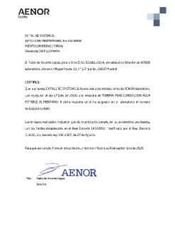 Certificado AENOR tuberia PE40 CONDUCCION AGUA POTABLE ALIMENTARIO.pdf