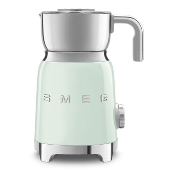 Espumador de leche MFF11PGEU SMEG Verde Agua con Sistema de inducción | Capacidad recipiente 600 ml | Capacidad para espumar 250gr | 8 Funciones