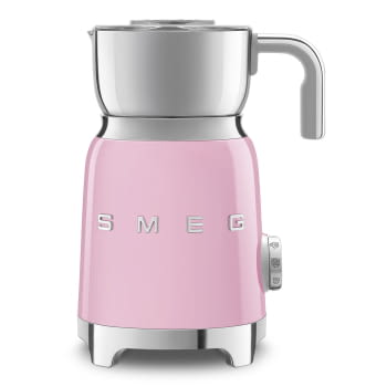 Espumador de leche MFF11PKEU SMEG Rosa con Sistema de inducción | Capacidad recipiente 600 ml | Capacidad para espumar 250gr | 8 Funciones