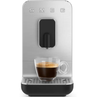 Cafetera Negra Smeg BCC01BLMEU 50'Style con Molinillo Integrado |1 Tipo de Té & 7 de Café | Sistema Anti-Goteo | 100% Automática