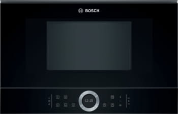 Microondas integrable Bosch BFL634GB1 | 21L | Sin Grill | Ap.Izquierda | Cristal Negro | Serie 8 | STOCK