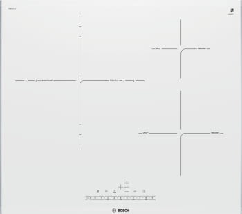 Placa de Inducción Bosch PID672FC1E | 60cm | 3 Zonas - Max. 32cm | Blanca | Control DirectSelect | Biselada
