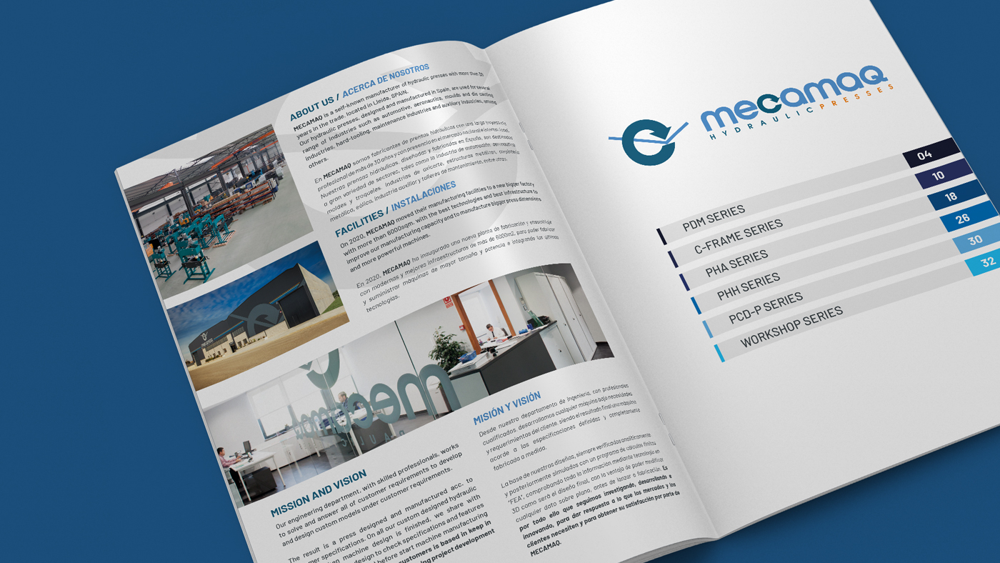 Mecamaq commissions Dispromedia for the design and layout of their product catalog