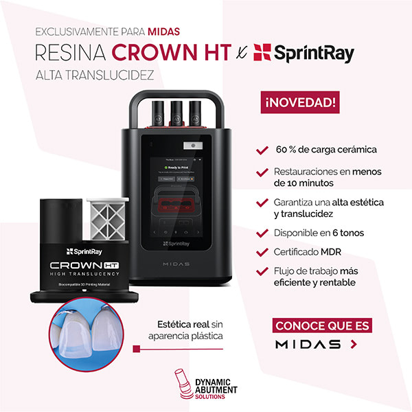 ¡NOVEDAD! CROWN HT x SprintRay: la resina cerámica para MIDAS