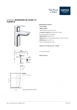 Ficha producto GROHE 23908001