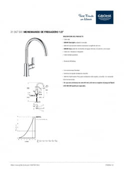 Ficha producto GROHE 31367001