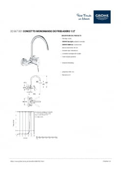 Ficha producto GROHE 32667001
