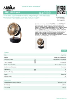 Ficha producto FABRILAMP 236171088 Ficha producto FABRILAMP 236171088