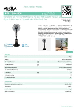 Fitxa producte FABRILAMP 184441009