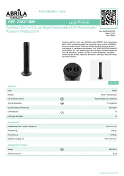 Fitxa producte FABRILAMP 238371009