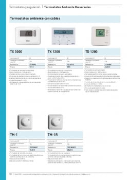 Ficha producto BAXI termostatos TX TD TM