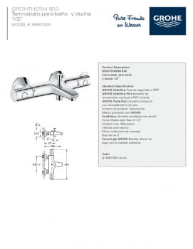 Ficha producto GROHE 34567000