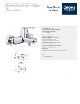 Ficha producto GROHE 32831000