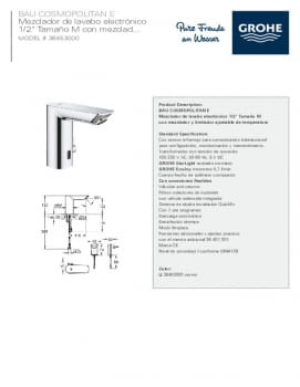Ficha producto GROHE 36453000