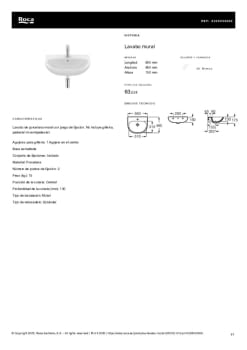 Ficha técnica ROCA A325V02000