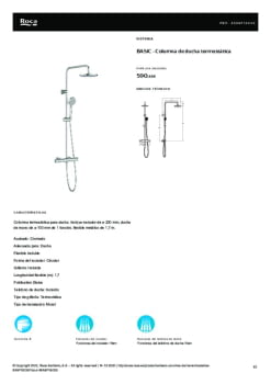 ROCA Columna para ducha termostática Victoria T-Basic A5A9F18C00 - Tubesan  S.L.