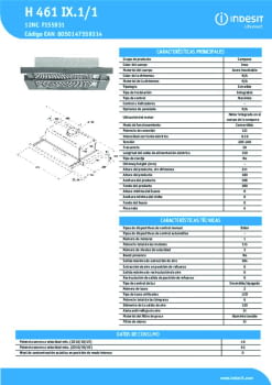 Ficha técnica INDESIT H 461 IX.1 1.pdf