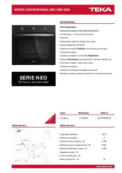 Fitxa tècnica TEKA 111020084