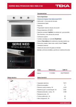 Fitxa tècnica TEKA 111010062