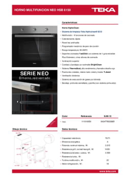 Ficha técnica TEKA 111010059