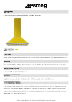 Fitxa tècnica SMEG KPF9YW