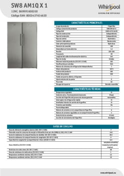 Fitxa tècnica WHIRLPOOL SW8 AM1Q X 1