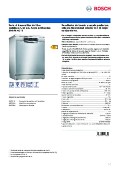 Ficha técnica BOSCH SMS46KI01E