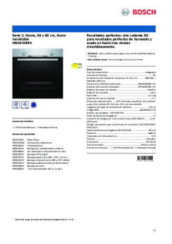 Ficha tecnica BOSCH HBA510BR4.pdf Ficha tecnica BOSCH HBA510BR4.pdf