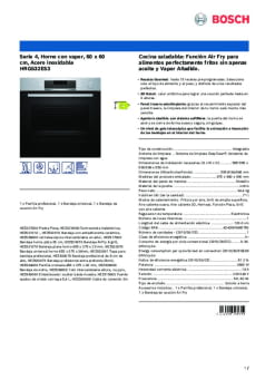 Ficha técnica BOSCH HRG532ES3